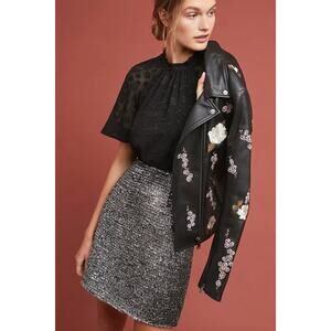 Hutch Black and Gray Mini Skirt